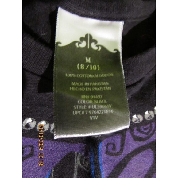 WOMEN'S SIZE S/M VAMPIRE T-SHIRT BANDANA WITH VAMPIRE TEETH HALLOWEEN COSTUME - Picture 5 of 7